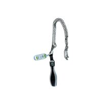 KT-Home Rágásbiztos Fém Láncos Kontroll Póráz (fekete) – 2,5 mm x 60 cm