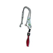 KT-Home Rágásbiztos Fém Láncos Kontroll Póráz (piros) – 2,5 mm x 60 cm