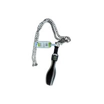   Nunbell Prémium Rágásbiztos Fém Láncos Póráz Párnázott Fogantyúval (fekete) – 3,0 mm