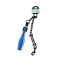 KT-home Rágásbiztos Fém Láncos Kontroll Póráz – 4mm x 60cm - kék