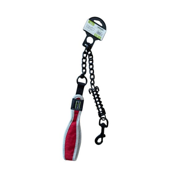 KT-home Rágásbiztos Fém Láncos Kontroll Póráz – 4mm x 60cm - piros KT-home Rágásbiztos Fém Láncos Kontroll Póráz – 4mm x 60cm - piros