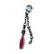 KT-home Rágásbiztos Fém Láncos Kontroll Póráz – 4mm x 60cm - piros