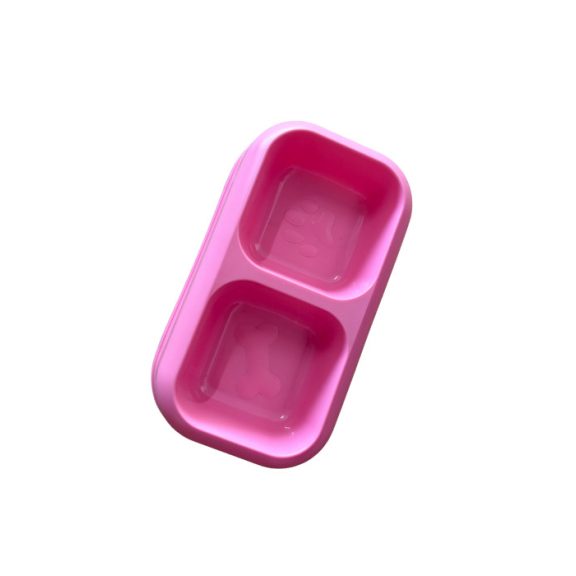 ZOOV Csúszásmentes Műanyag Duplatál (1200 ml) rózsaszín ZOOV Csúszásmentes Műanyag Duplatál (1200 ml) rózsaszín